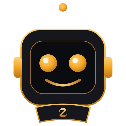 ZINCRO, el personaje de la marca: un robot sonriente de cabeza negra, con visor, ojos y detalles en ámbar